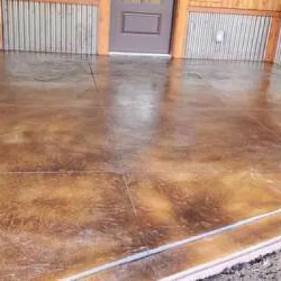 STAMPED WITH ACID STAIN